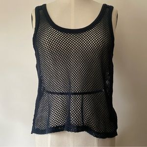 Black Mesh Tank Top